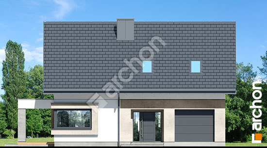 Передний фасад Дом в изопируме 8