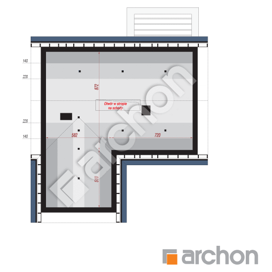 Проект будинку ARCHON+ Будинок в цикорії План мансандри