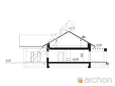 Проект дома ARCHON+ Дом в цикории Розріз будинку