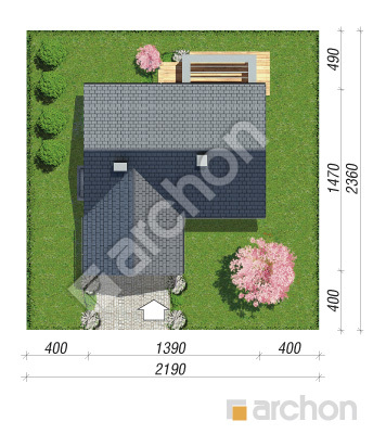 Проєкт будинку ARCHON+ Будинок в цикорії Ситуація