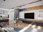 Проект дома ARCHON+ Дом в цикории дневная зона (визуализация 1 вид 3)