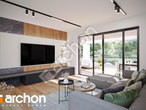 Проект дома ARCHON+ Дом в цикории дневная зона (визуализация 1 вид 5)
