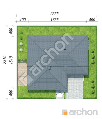 Проєкт будинку ARCHON+ Будинок в бузку 4 (Г2) Ситуація