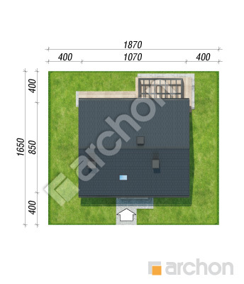 Проект дома ARCHON+ Дом в смородине 2  Ситуація