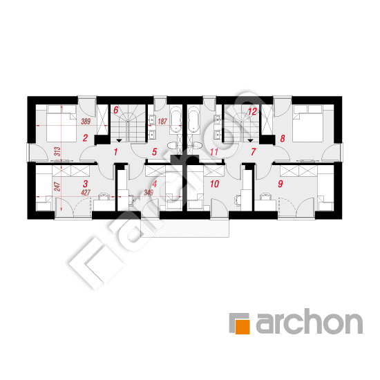 Проєкт будинку ARCHON+ Будинок в еверніях (Р2) вер.2 План мансандри