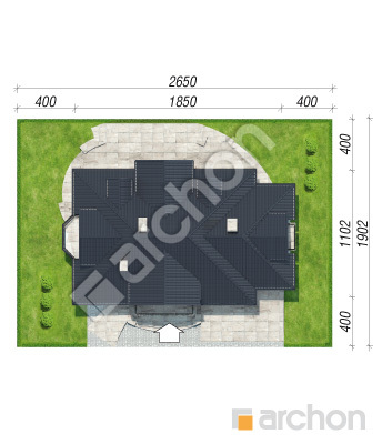Проєкт будинку ARCHON+ Будинок в древнику (Г2) вер. 2 Ситуація