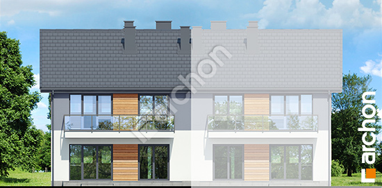 Дворовой фасад Дом в фиалках 9 (Р2Б) вер.3