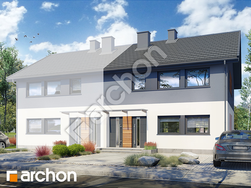 Проект дома ARCHON+ Дом в фиалках 9 (Р2Б) вер.3 Вид 1