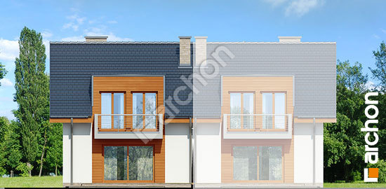 Дворовой фасад Дом в клематисах 18 (Б) вер. 2