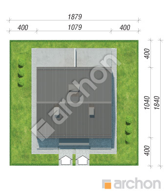 Проєкт будинку ARCHON+ Будинок в рівіях (Р2) Ситуація