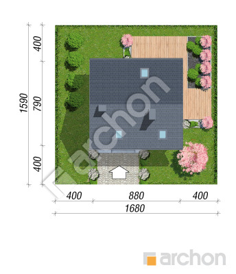Проєкт будинку ARCHON+ Будинок в малинівці 18 Ситуація