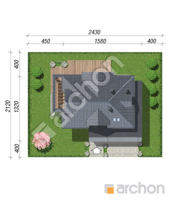 Проєкт будинку ARCHON+ Вілла Міранда 18 (Г2Е) Ситуація