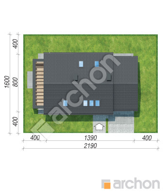 Проект дома ARCHON+ Дом в мотыльках (Г) Ситуація