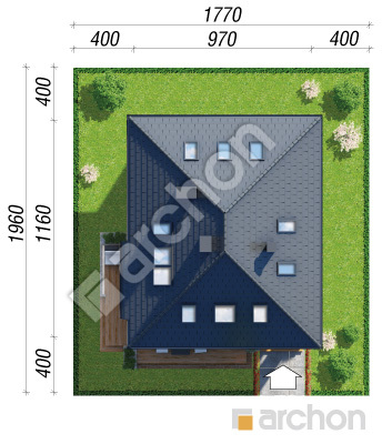 Проект дома ARCHON+ Дом в сирени (М) вер.2 Ситуація