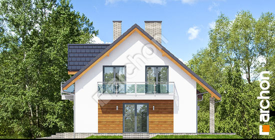 Боковой фасад Дом в красных кустах (Т)