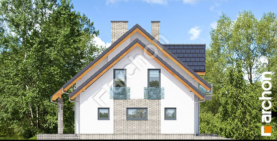 Боковой фасад Дом в красных кустах (Т)