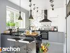 Проект дома ARCHON+ Дом в лантанах (Г2) визуализация кухни 1 вид 1