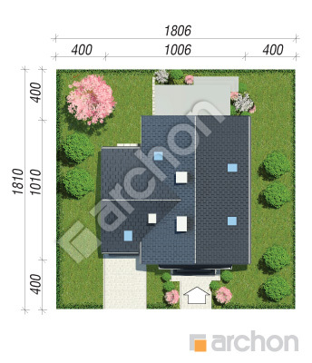 Проєкт будинку ARCHON+ Будинок у винограді 6 вер.2 Ситуація
