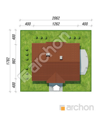Проєкт будинку ARCHON+ Будинок в газаніях вер. 2 Ситуація