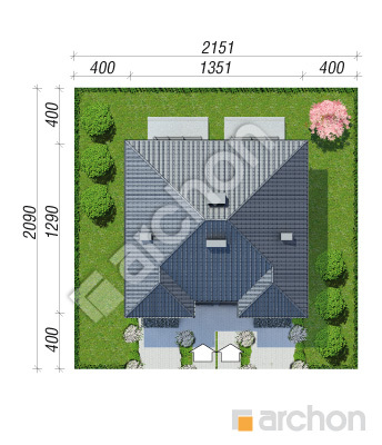 Проект дома ARCHON+ Вилла Амелия (Р2) вер.2 Ситуація