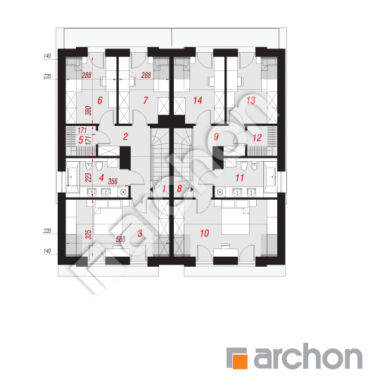 Проект будинку ARCHON+ Будинок під гінко 17 (ГР2) План мансандри
