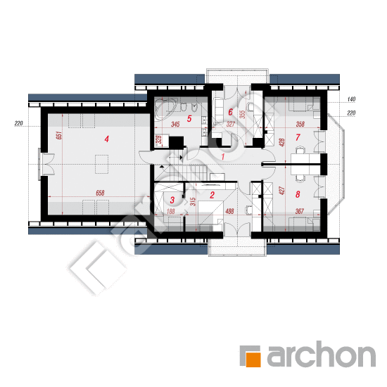 Проект будинку ARCHON+ Будинок в матіоллах 2 (Г2) План мансандри
