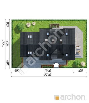Проект дома ARCHON+ Дом в матиоллах 2 (Г2) Ситуація