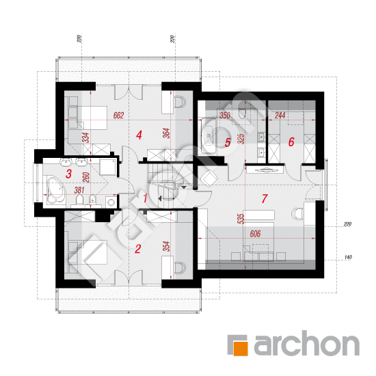 Проект будинку ARCHON+ Будинок в буддлеях 4 (Г2) План мансандри