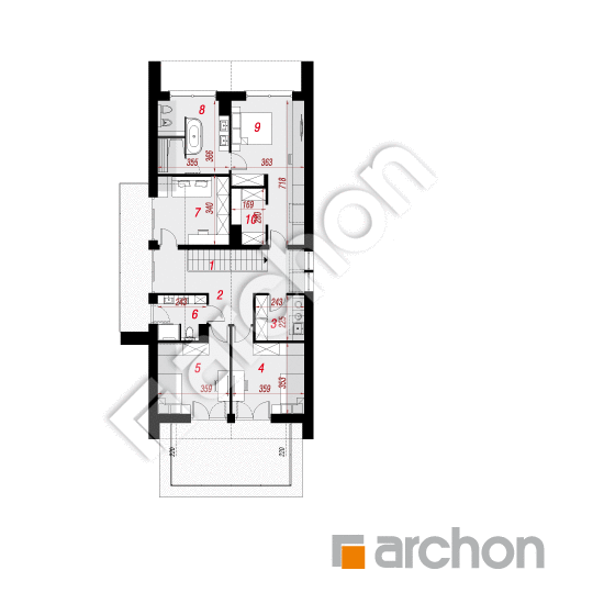 Проект дома ARCHON+ Дом в женьшене (Г2П) План мансандри