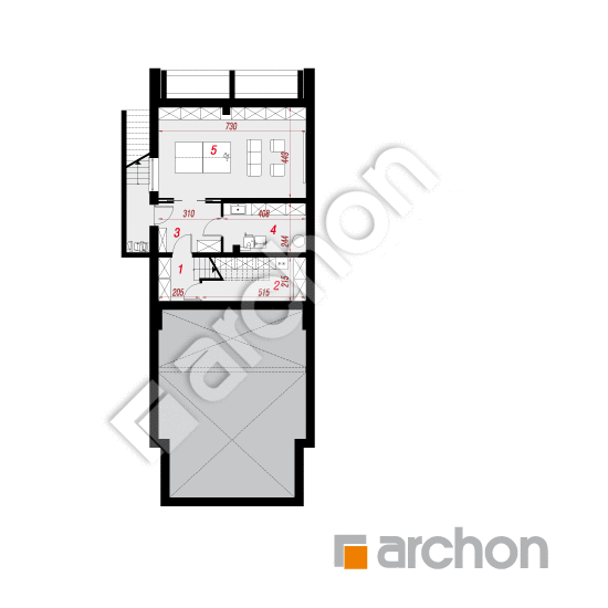 Проект будинку ARCHON+ Будинок в женьшені (Г2П) План підвалу