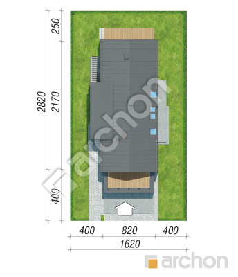 Проект дома ARCHON+ Дом в женьшене (Г2П) Ситуація