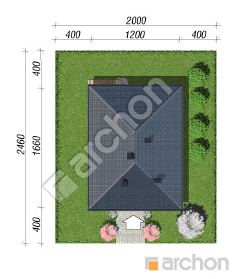 Проєкт будинку ARCHON+ Будинок в хакетіях 7 Ситуація