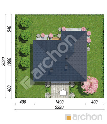 Проект дома ARCHON+ Дом в жонкилях (В) Ситуація