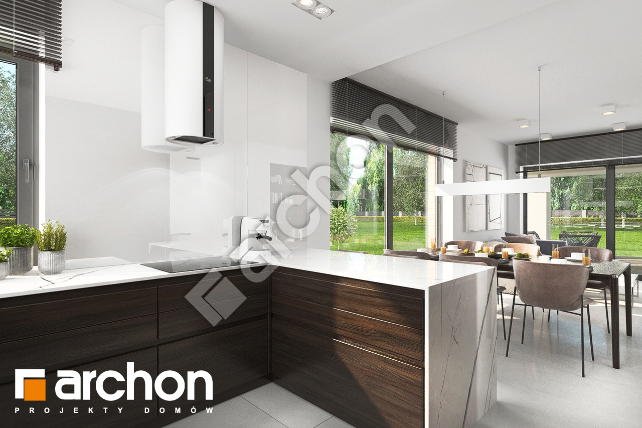 Проект будинку ARCHON+ Будинок в хакетіях 5 (Г) візуалізація кухні 1 від 3