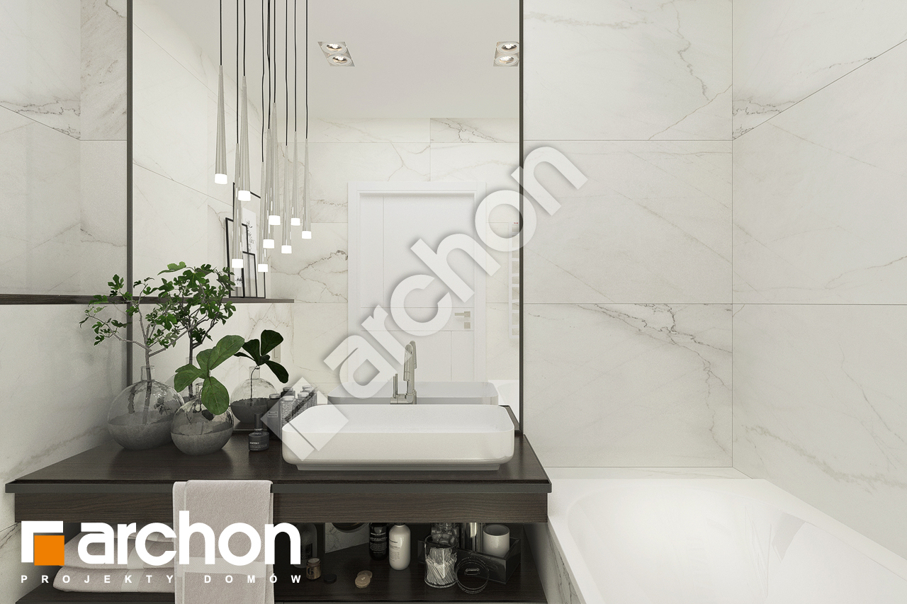 Проект будинку ARCHON+ Будинок в хакетіях 5 (Г) візуалізація ванни (візуалізація 3 від 2)