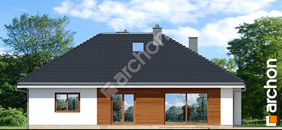 Дворовой фасад Дом в герани