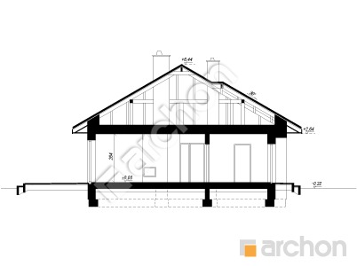 Проєкт будинку ARCHON+ Будинок в герані Розріз будинку