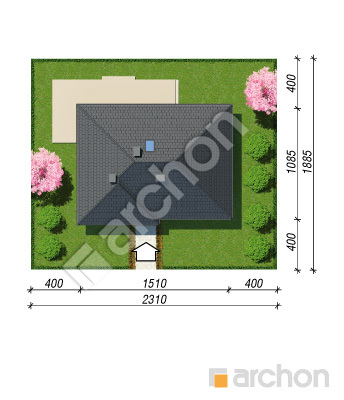 Проєкт будинку ARCHON+ Будинок в герані Ситуація