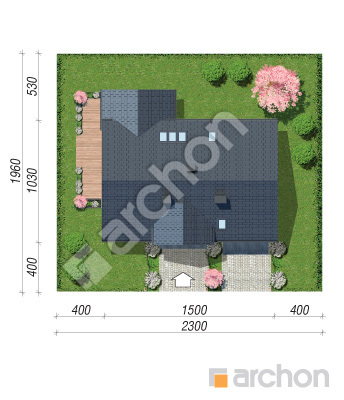 Проект дома ARCHON+ Дом в коммифорах 9 Ситуація