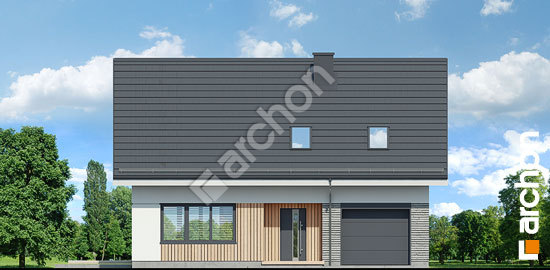 Передний фасад Дом в изопируме 11