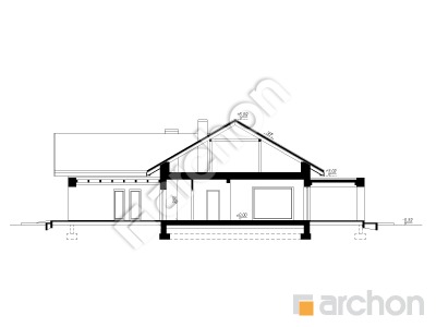 Проект дома ARCHON+ Дом в камасиях 2 (Г2) Розріз будинку