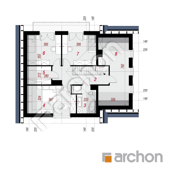 Проект будинку ARCHON+ Будинок в медовниках 2 План мансандри