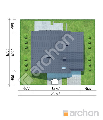 Проект дома ARCHON+ Дом в медовниках 2 Ситуація
