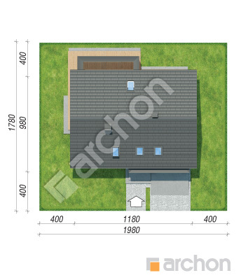 Проект дома ARCHON+ Дом в журавках 14 (ГЕ) ВИЭ Ситуація