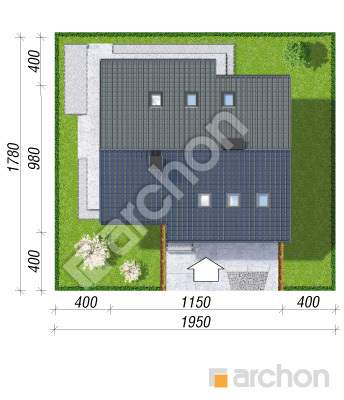 Проєкт будинку ARCHON+ Будинок в журавках 7 Ситуація