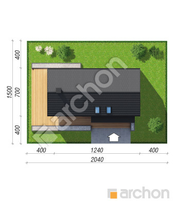 Проект дома ARCHON+ Дом в целозиях 2 (E) ВИЭ Ситуація