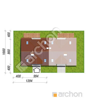 Проект дома ARCHON+ Дом в рубинах (Б) Ситуація