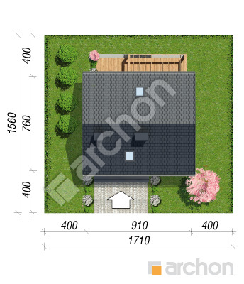 Проєкт будинку ARCHON+ Будинок в хлорофітумі 20 Ситуація