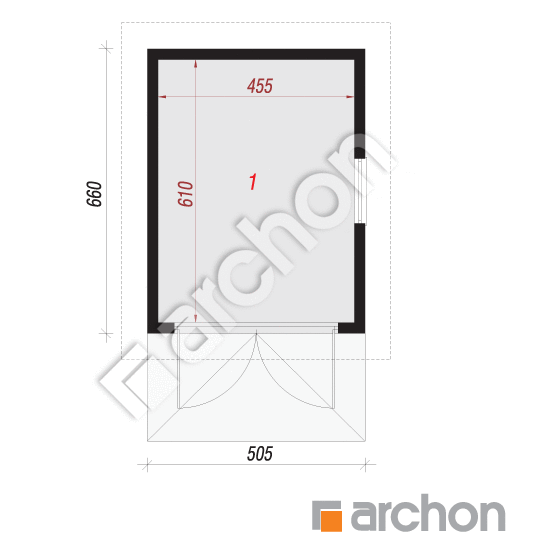 Проект дома ARCHON+ Г10 - Хозяйственная постройка вер.2 План першого поверху