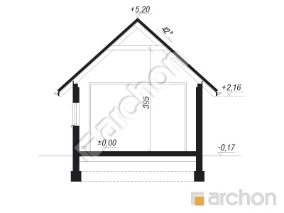 Проєкт будинку ARCHON+ Господарська будівля Г10 вер. 2   Розріз будинку